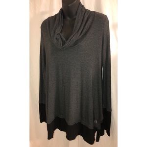 Women’s Kenneth Cole Cowl Neck color block shirt